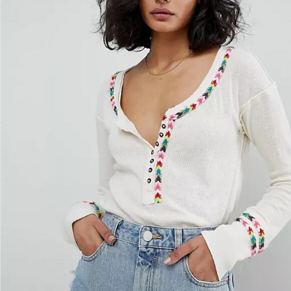 Free People Rainbow Thermal Top - Picture 16 of 16